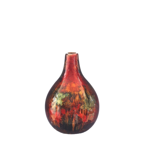 Red vase with water effect small size